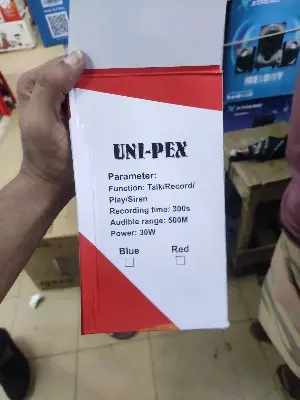 Picture of Hand Mike Handheld Lithium Megaphone 619U with built-in siren - Blue
