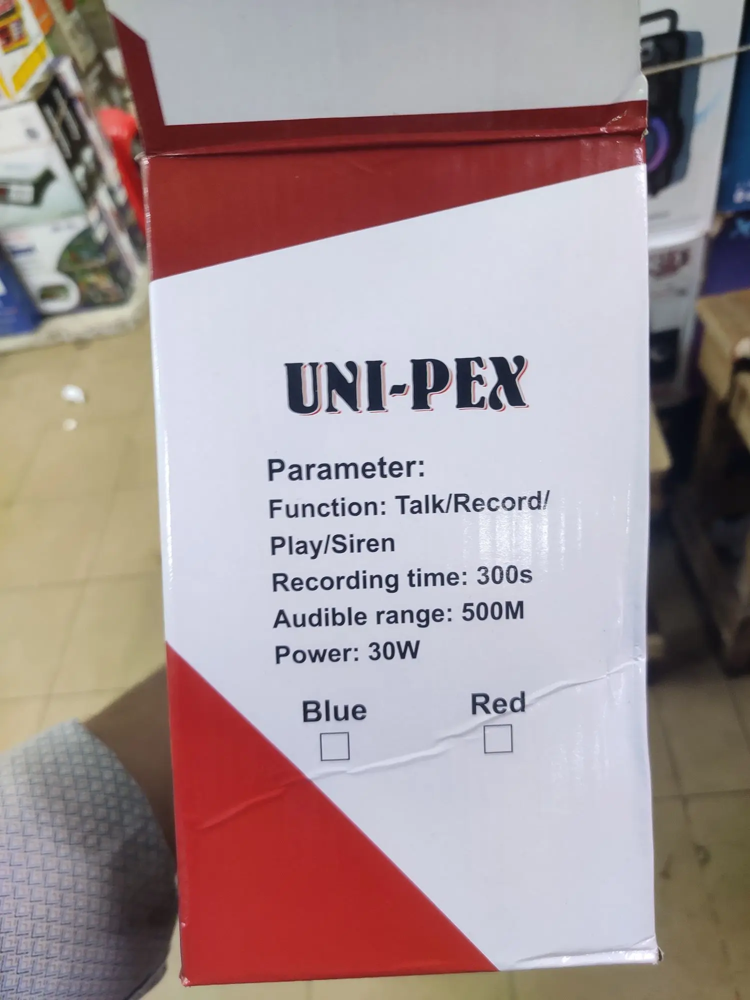 Picture of Hand Mike Handheld Lithium Megaphone 619U with built-in siren - Blue