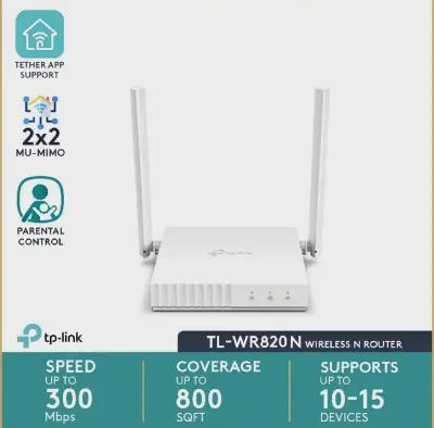 Picture of TL-WR820N (V2) 300 Mbps

Multi-Mode Wi-Fi Router - White