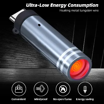 Picture of Type-C OTG Blowing Lighter - Plug & Blow Smokeless Heater for Mobile Use - Multicolor