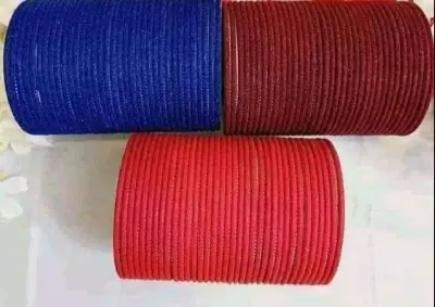 Picture of Metal velvet bangles for women 36 pcs