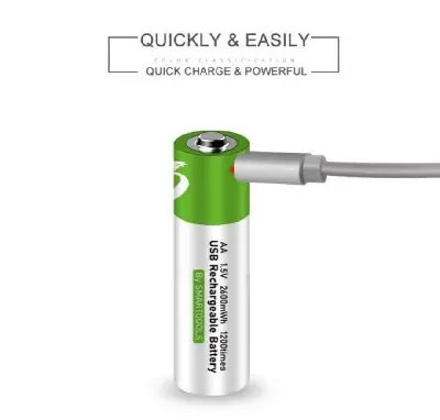 Picture of SmarToools RB40 AA 1.5V 2600mWh Rechargeable Battery (4Pcs Set) - White