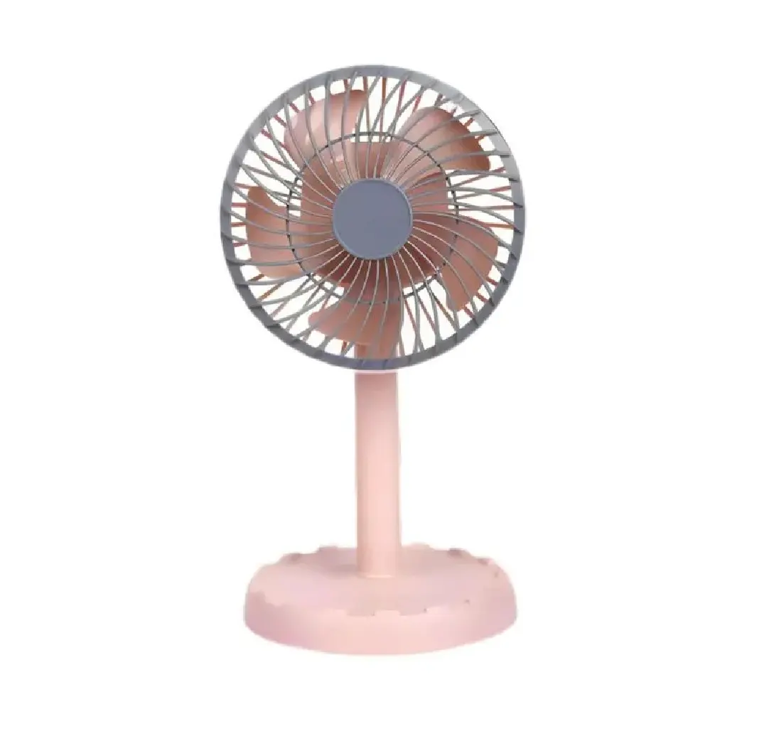 Picture of Joy Super JY-2218 Professional Rechargeable Portable Mini Table Fan Strong Wind Left to Right Oscillating Angle 45 Degrees - AC/DC - Multicolor
