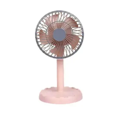 Picture of Joy Super JY-2218 Professional Rechargeable Portable Mini Table Fan Strong Wind Left to Right Oscillating Angle 45 Degrees - AC/DC - Multicolor