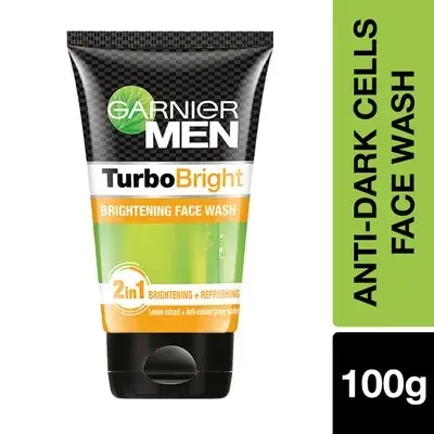 Picture of Indian product Skin care Garnier Men Turbo Bright face wash used for male - 100 ml