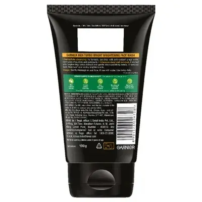 Picture of Indian product Skin care Garnier Men Turbo Bright face wash used for male - 100 ml