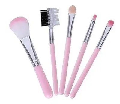 Picture of 05 pcs set Synthetic Bristles Mackup Brushes Set, Makeup Kit For Girls And Women For Daily Use 5pcs