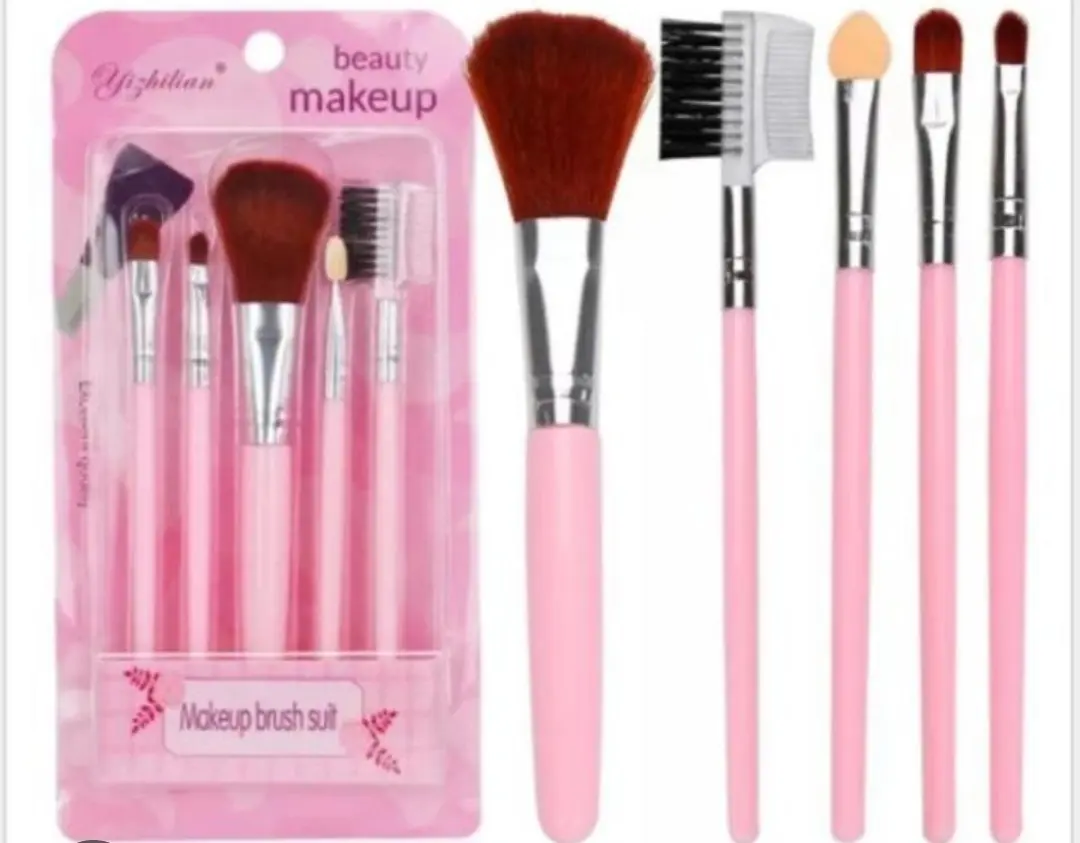 Picture of 05 pcs set Synthetic Bristles Mackup Brushes Set, Makeup Kit For Girls And Women For Daily Use 5pcs