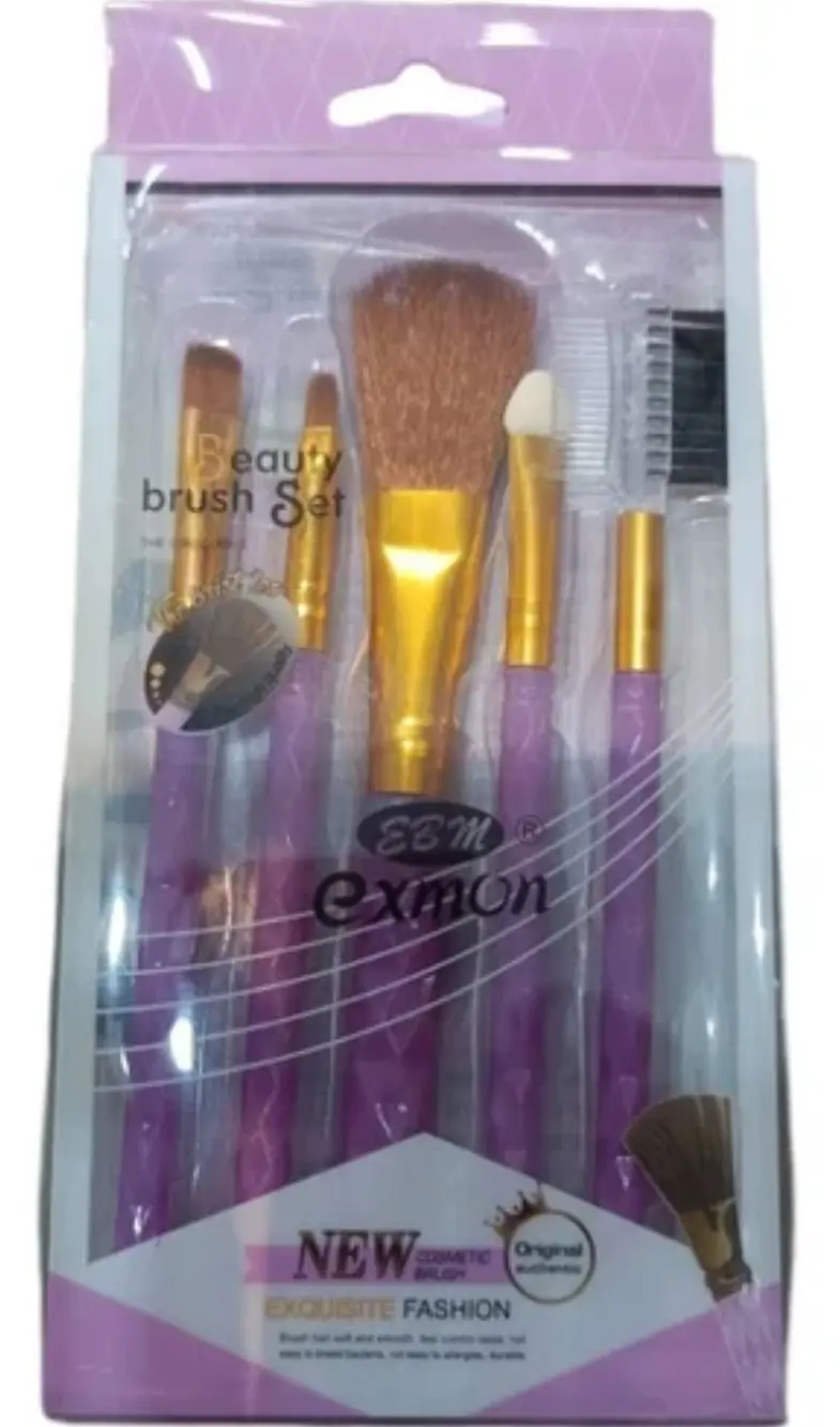 Picture of 05 pcs set Synthetic Bristles Mackup Brushes Set, Makeup Kit For Girls And Women For Daily Use 5pcs