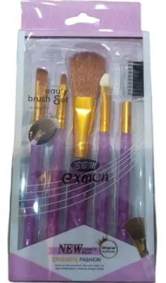 Picture of 05 pcs set Synthetic Bristles Mackup Brushes Set, Makeup Kit For Girls And Women For Daily Use 5pcs