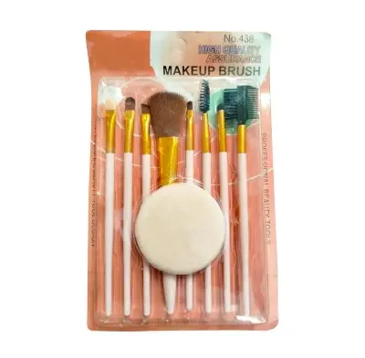 Picture of 9 PCS Makeup Brush Set Premium Synthetic Foundation Powder Concealers Eye shadows Blush Makeup Brushes - Pink