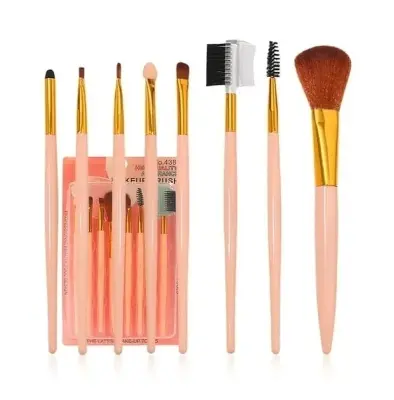 Picture of 9 PCS Makeup Brush Set Premium Synthetic Foundation Powder Concealers Eye shadows Blush Makeup Brushes - Pink