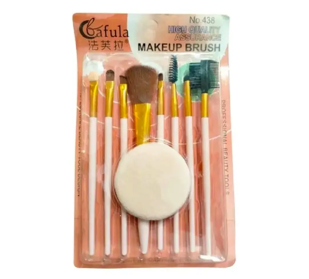 Picture of 9 PCS Makeup Brush Set Premium Synthetic Foundation Powder Concealers Eye shadows Blush Makeup Brushes - Pink