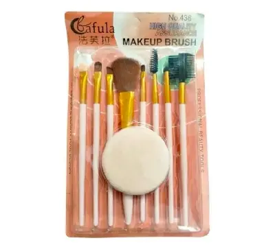 Picture of 9 PCS Makeup Brush Set Premium Synthetic Foundation Powder Concealers Eye shadows Blush Makeup Brushes - Pink