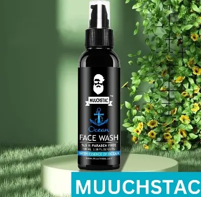 Picture of MUUCHSTAC Men's Ocean Face Wash - 100 ML - Black