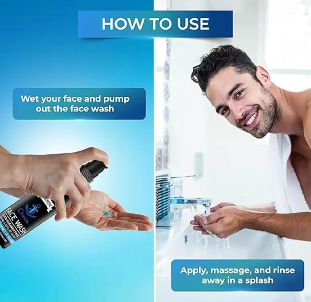 Picture of MUUCHSTAC Men's Ocean Face Wash - 100 ML - Black