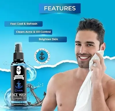 Picture of MUUCHSTAC Men's Ocean Face Wash - 100 ML - Black