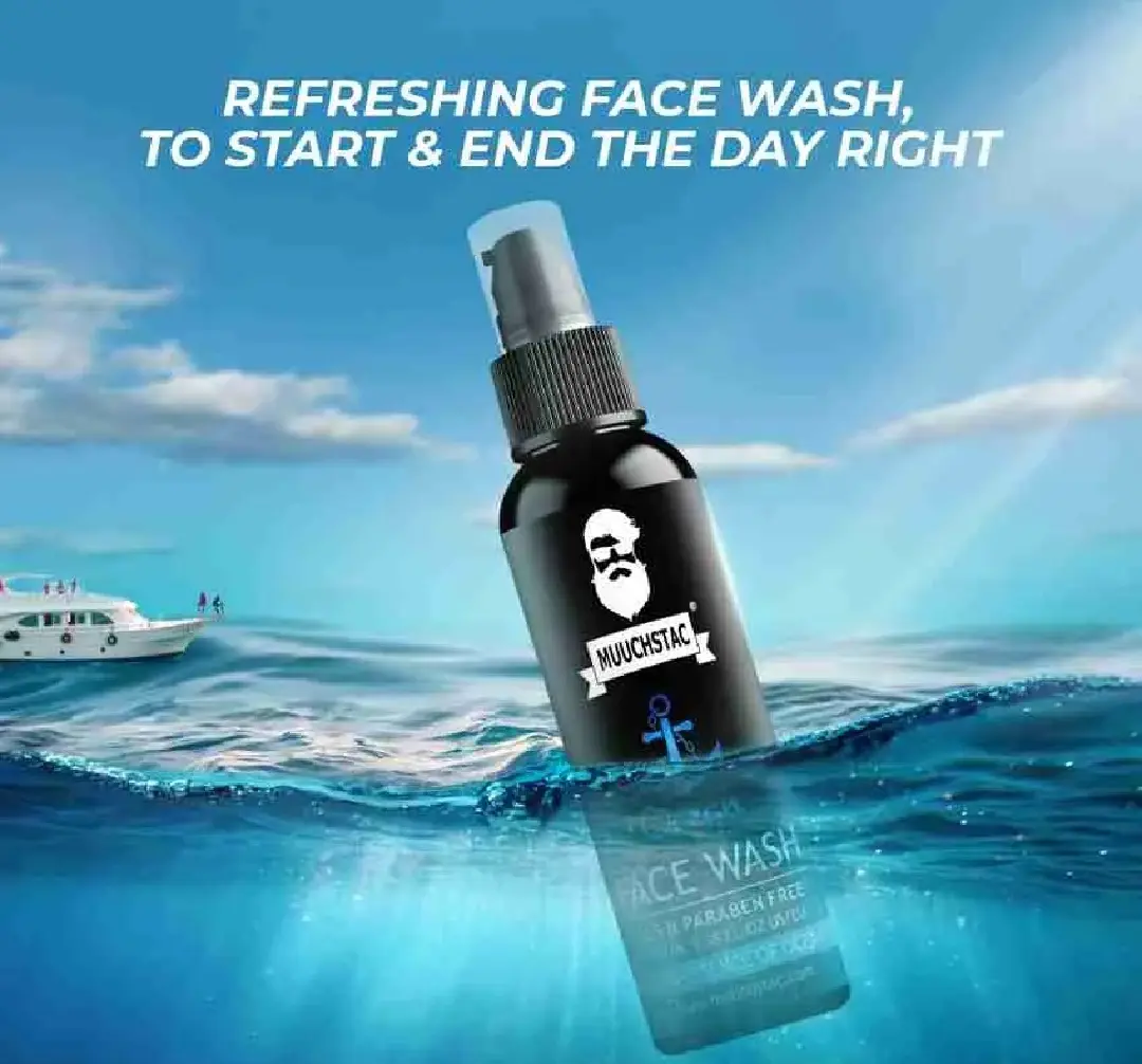 Picture of MUUCHSTAC Men's Ocean Face Wash - 100 ML - Black