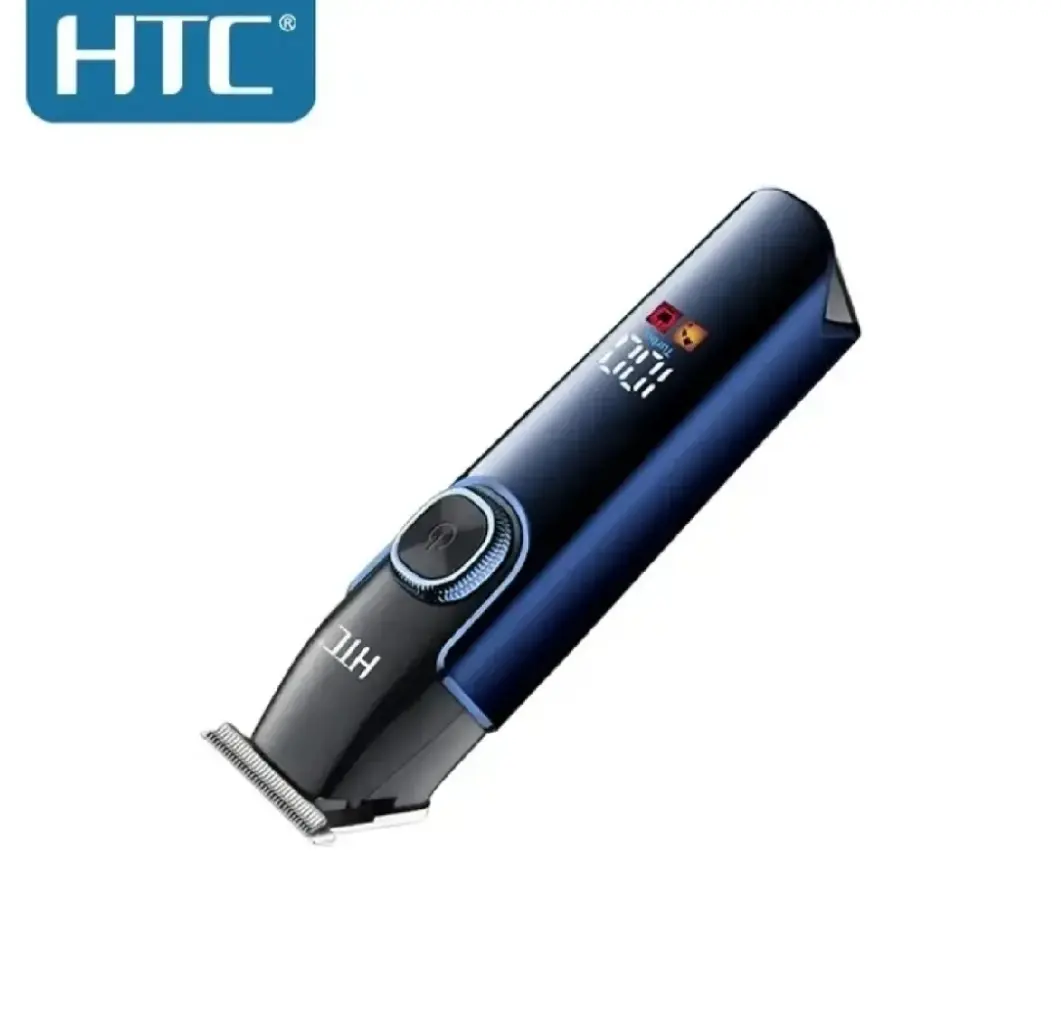 Picture of HTC AT-588 Professional T-blade Zero Cutting For Barber And Home Use Lithium Battery LED Display Two Speeds Control Hair Clipper For Hair Cutting