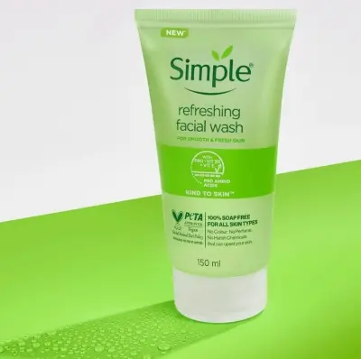 Picture of SIMPLE FACE WASH KIND TO SKIN REFRESHING GEL 150ML - Green