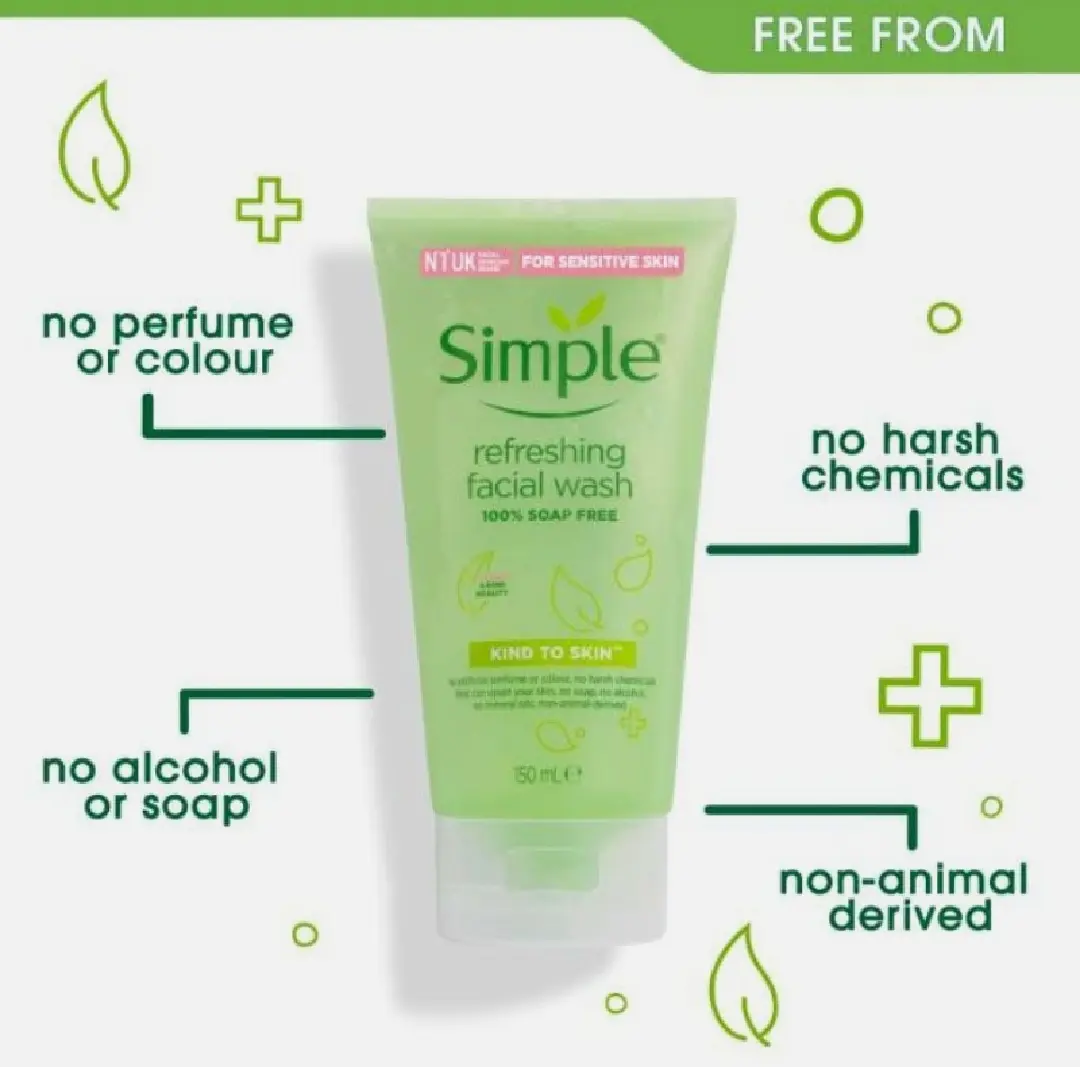 Picture of SIMPLE FACE WASH KIND TO SKIN REFRESHING GEL 150ML - Green