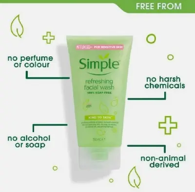 Picture of SIMPLE FACE WASH KIND TO SKIN REFRESHING GEL 150ML - Green
