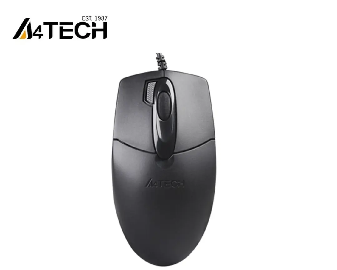 Picture of A4tech OP-730D 2x Click Optical Wired Mouse - 1000 DPI - Optical Sensor - Double click Button - 4-Way Wheel - Black