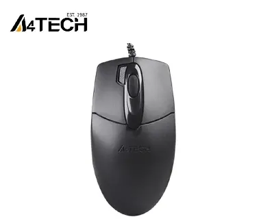 Picture of A4tech OP-730D 2x Click Optical Wired Mouse - 1000 DPI - Optical Sensor - Double click Button - 4-Way Wheel - Black