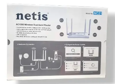 Picture of Netis NC21 AC1200 Wireless Dual band Fast Gaming Router - White