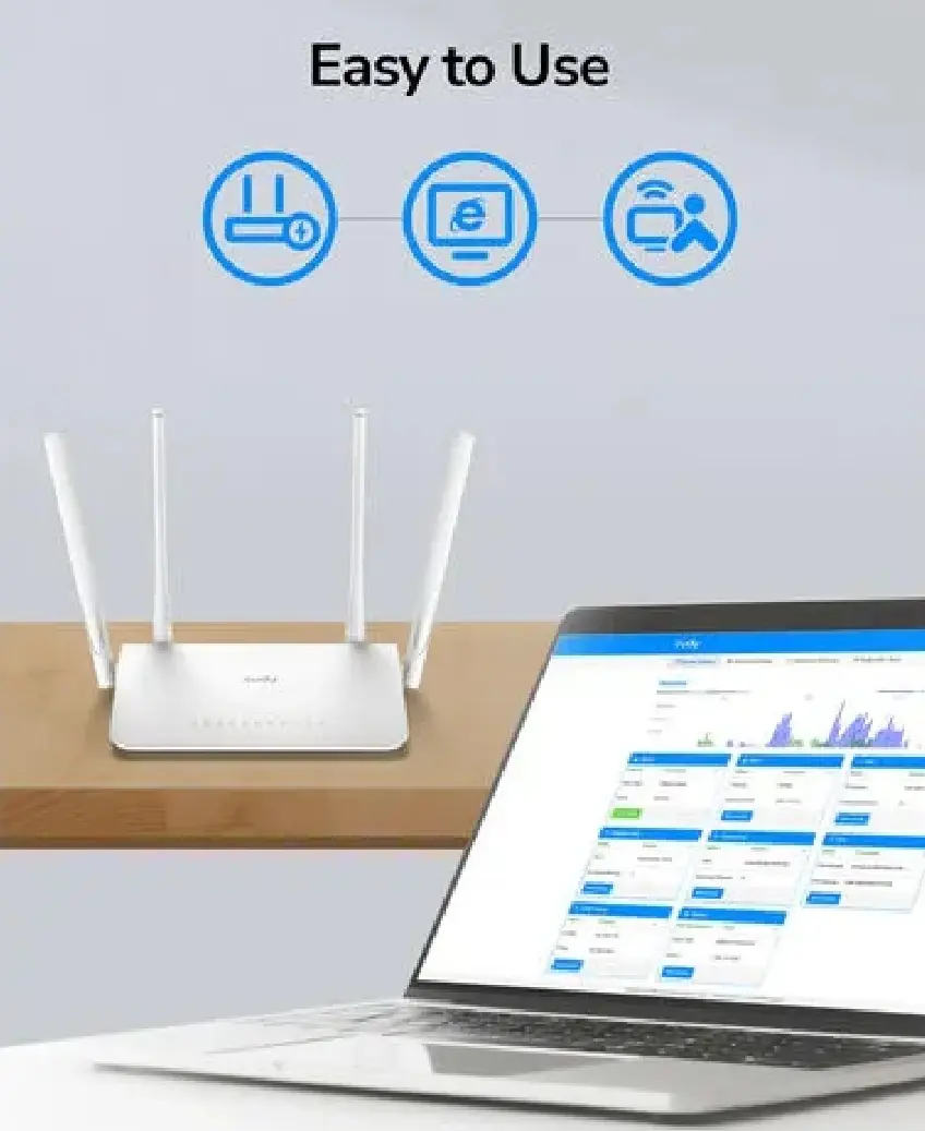 Picture of Cudy WR1200 AC1200 Dual Band WiFi Router - White