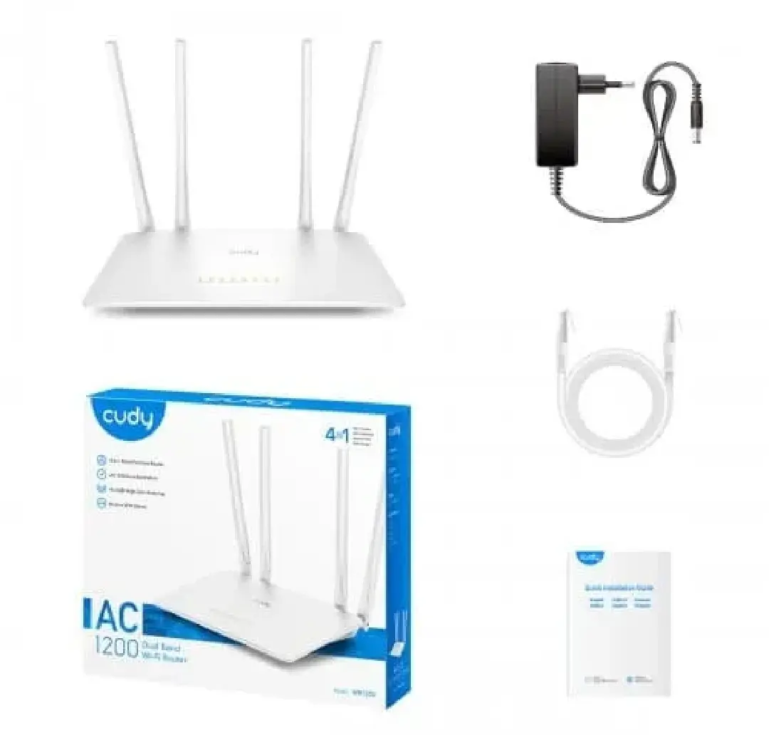 Picture of Cudy WR1200 AC1200 Dual Band WiFi Router - White