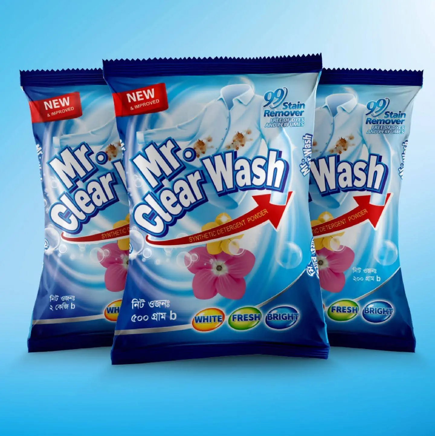 Picture of Mr. Clear Wash Detergent Powder

500 GM - Blue