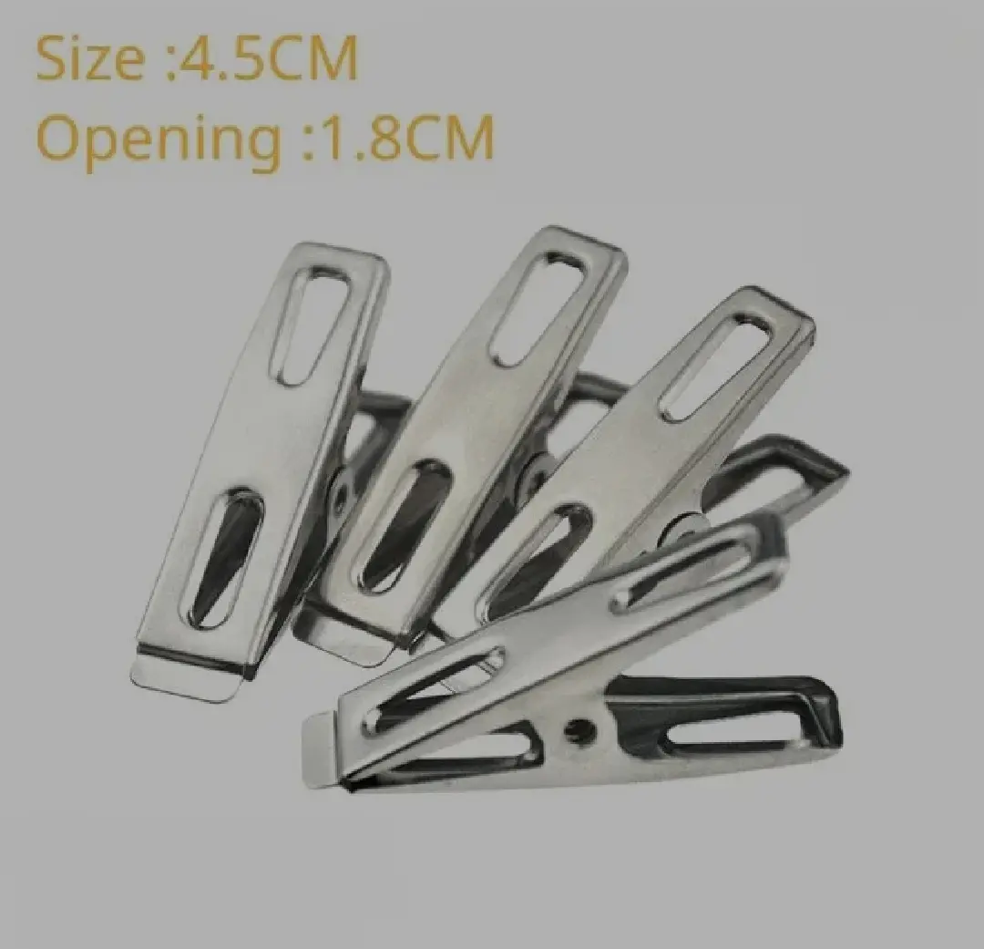 Picture of Stainless Steel Cloth Drying Clip-Silver 20 Piece Set - cloth hanger - Silver