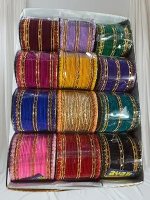 Picture of Bridal / Non-Bridal Silk Thread Bangles Single Set for Women