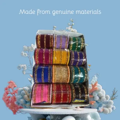 Picture of Bridal / Non-Bridal Silk Thread Bangles Single Set for Women