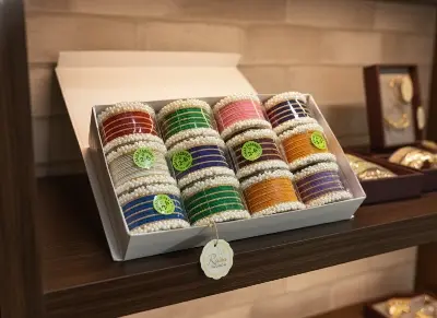 Picture of Bridal / Non-Bridal Silk Thread Unique Bangles Single Set for Women