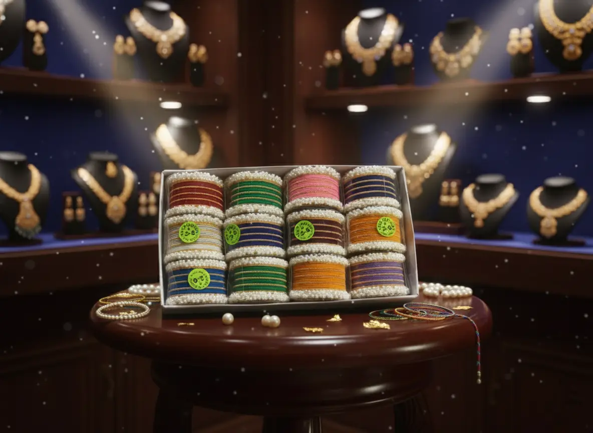 Picture of Bridal / Non-Bridal Silk Thread Unique Bangles Single Set for Women