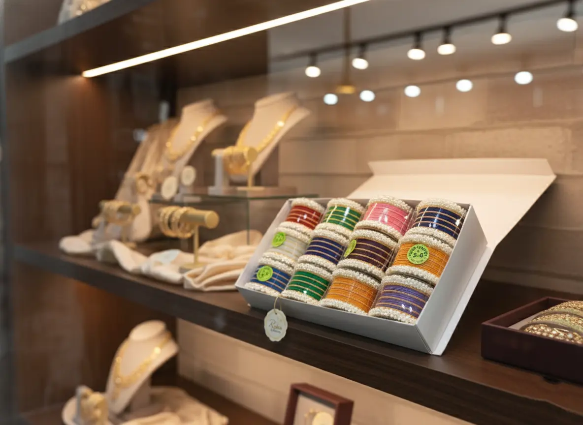 Picture of Bridal / Non-Bridal Silk Thread Unique Bangles Single Set for Women