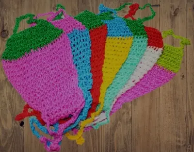 Picture of 1 pcs Bathroom Shower Scrubber, hand kushikata for Shower brush for Body Cleaner - Multicolor