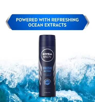 Picture of Nivea Men Body Spray Fresh Active - 150ml - Blue