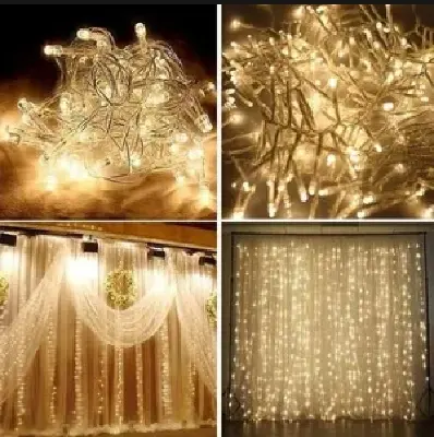 Picture of Fairy Lights, Dazzle Bright Fairy String Golden Lights for Home, Birthday, Holiday Parties & Room Decorations- (Pack of 1 Pcs) - Gold