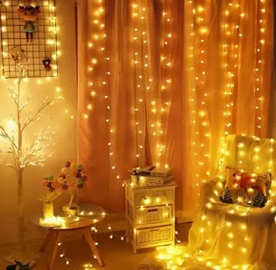 Picture of Fairy Lights, Dazzle Bright Fairy String Golden Lights for Home, Birthday, Holiday Parties & Room Decorations- (Pack of 1 Pcs) - Gold