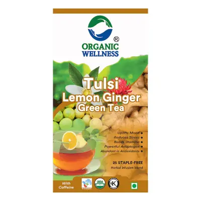 Picture of tulsi lemon ginger green tea - 25tea bags