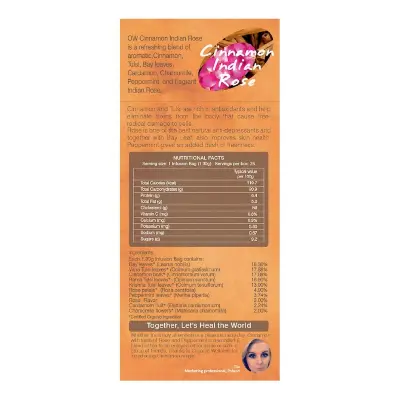 Picture of ow'real cinnamon indian rose- - 25tea bags