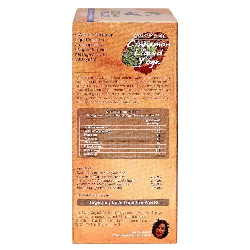 Picture of ow'real cinnamon liquid yoga - 25tea bags