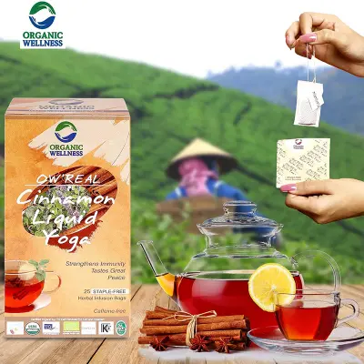 Picture of ow'real cinnamon liquid yoga - 25tea bags