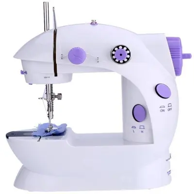 Picture of Mini Sewing Machine - Dual Speed Portable Mini Electric Pedal Double Threads Rewind Swing Machine