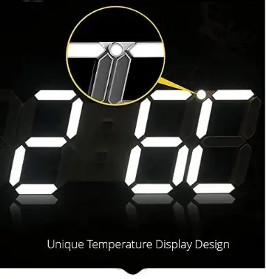 Picture of LED Digital Wall Clock 12/24 Hour Display Date Time Desk Clock