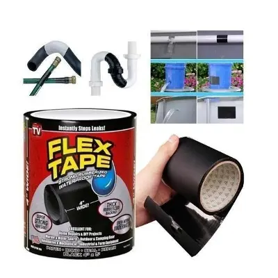 Picture of Strong Rubberized Waterproof Flex Tape,Super Adhesive Tape Stop Leakage Seal Tape Silicone Rubber Self Fusing Tape