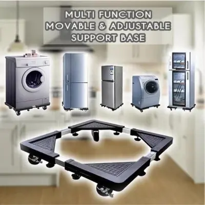 Picture of Movable Adjustable Washing Machine & Refrigerator Stand